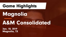 Magnolia  vs A&M Consolidated Game Highlights - Jan. 18, 2019