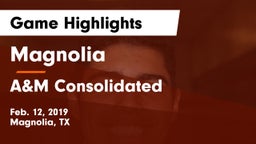 Magnolia  vs A&M Consolidated  Game Highlights - Feb. 12, 2019