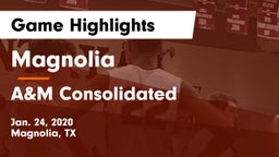 Magnolia  vs A&M Consolidated  Game Highlights - Jan. 24, 2020
