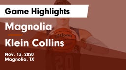Magnolia  vs Klein Collins  Game Highlights - Nov. 13, 2020