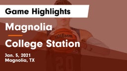 Magnolia  vs College Station  Game Highlights - Jan. 5, 2021