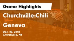 Churchville-Chili  vs Geneva  Game Highlights - Dec. 28, 2018