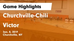 Churchville-Chili  vs Victor  Game Highlights - Jan. 8, 2019