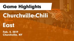 Churchville-Chili  vs East  Game Highlights - Feb. 4, 2019