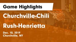 Churchville-Chili  vs Rush-Henrietta  Game Highlights - Dec. 10, 2019