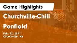 Churchville-Chili  vs Penfield  Game Highlights - Feb. 22, 2021