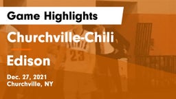 Churchville-Chili  vs Edison Game Highlights - Dec. 27, 2021