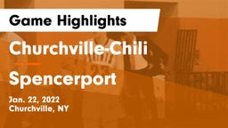 Churchville-Chili  vs Spencerport  Game Highlights - Jan. 22, 2022