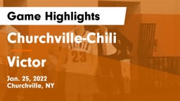 Churchville-Chili  vs Victor  Game Highlights - Jan. 25, 2022