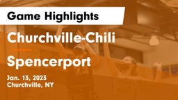 Churchville-Chili  vs Spencerport  Game Highlights - Jan. 13, 2023