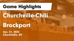Churchville-Chili  vs Brockport  Game Highlights - Jan. 21, 2023