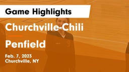 Churchville-Chili  vs Penfield  Game Highlights - Feb. 7, 2023