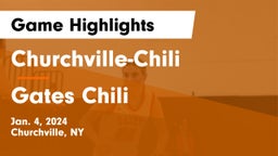 Churchville-Chili  vs Gates Chili  Game Highlights - Jan. 4, 2024