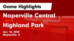 Naperville Central  vs Highland Park  Game Highlights - Jan. 18, 2020