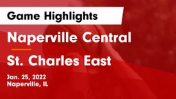 Naperville Central  vs St. Charles East  Game Highlights - Jan. 25, 2022