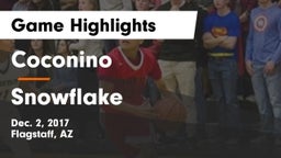 Coconino  vs Snowflake  Game Highlights - Dec. 2, 2017
