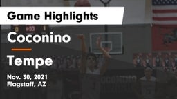 Coconino  vs Tempe Game Highlights - Nov. 30, 2021