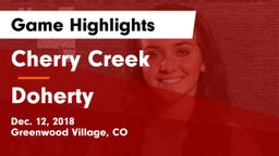 Cherry Creek  vs Doherty  Game Highlights - Dec. 12, 2018