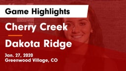 Cherry Creek  vs Dakota Ridge  Game Highlights - Jan. 27, 2020