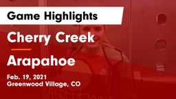 Cherry Creek  vs Arapahoe  Game Highlights - Feb. 19, 2021