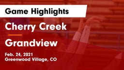 Cherry Creek  vs Grandview  Game Highlights - Feb. 24, 2021