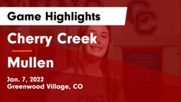 Cherry Creek  vs Mullen  Game Highlights - Jan. 7, 2022