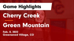 Cherry Creek  vs Green Mountain  Game Highlights - Feb. 8, 2022