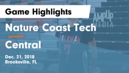 Nature Coast Tech  vs Central   Game Highlights - Dec. 21, 2018