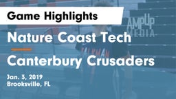 Nature Coast Tech  vs Canterbury Crusaders Game Highlights - Jan. 3, 2019