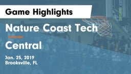 Nature Coast Tech  vs Central Game Highlights - Jan. 25, 2019