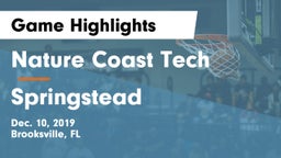 Nature Coast Tech  vs Springstead Game Highlights - Dec. 10, 2019