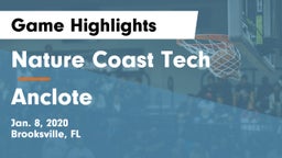 Nature Coast Tech  vs Anclote Game Highlights - Jan. 8, 2020