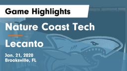 Nature Coast Tech  vs Lecanto Game Highlights - Jan. 21, 2020