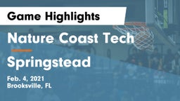 Nature Coast Tech  vs Springstead  Game Highlights - Feb. 4, 2021
