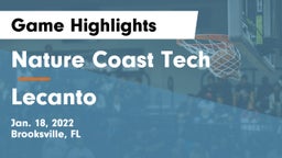 Nature Coast Tech  vs Lecanto Game Highlights - Jan. 18, 2022