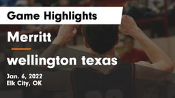 Merritt  vs wellington texas Game Highlights - Jan. 6, 2022