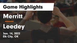 Merritt  vs Leedey  Game Highlights - Jan. 14, 2022