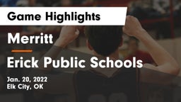 Merritt  vs Erick Public Schools Game Highlights - Jan. 20, 2022