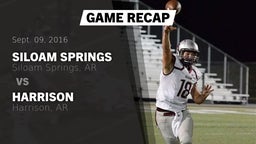 Recap: Siloam Springs  vs. Harrison  2016