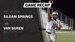 Recap: Siloam Springs  vs. Van Buren  2016