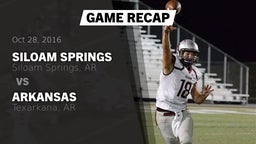 Recap: Siloam Springs  vs. Arkansas  2016
