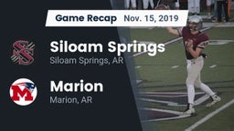 Recap: Siloam Springs  vs. Marion  2019