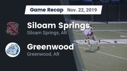 Recap: Siloam Springs  vs. Greenwood  2019