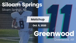 Matchup: Siloam Springs High vs. Greenwood  2020