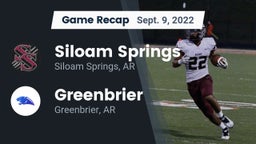 Recap: Siloam Springs  vs. Greenbrier  2022