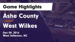 Ashe County  vs West Wilkes  Game Highlights - Dec 09, 2016