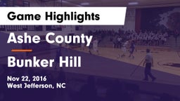 Ashe County  vs Bunker Hill  Game Highlights - Nov 22, 2016