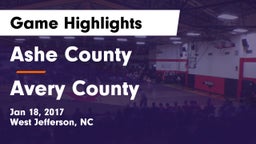 Ashe County  vs Avery County  Game Highlights - Jan 18, 2017
