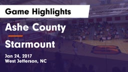 Ashe County  vs Starmount  Game Highlights - Jan 24, 2017
