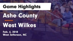 Ashe County  vs West Wilkes Game Highlights - Feb. 6, 2018